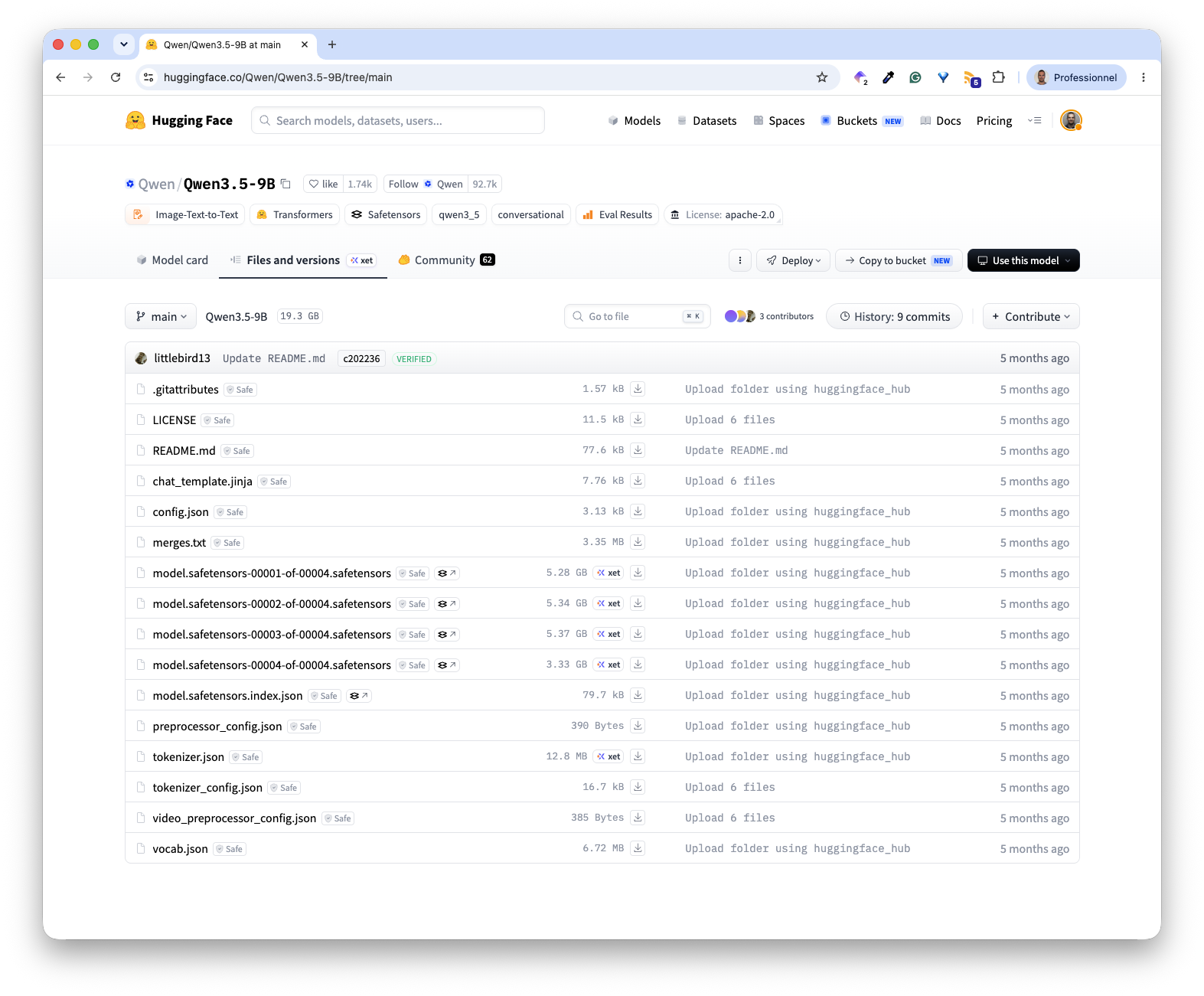 Files in the Qwen3.5-9B model