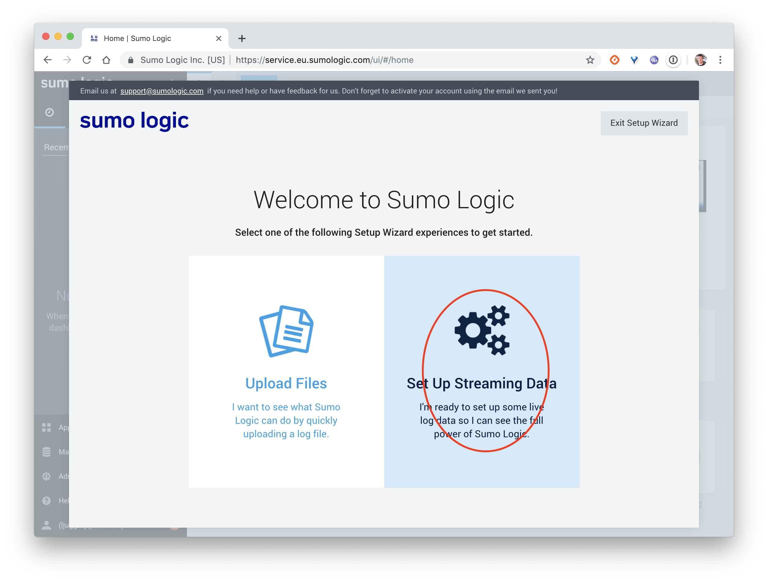 Sumologic setup