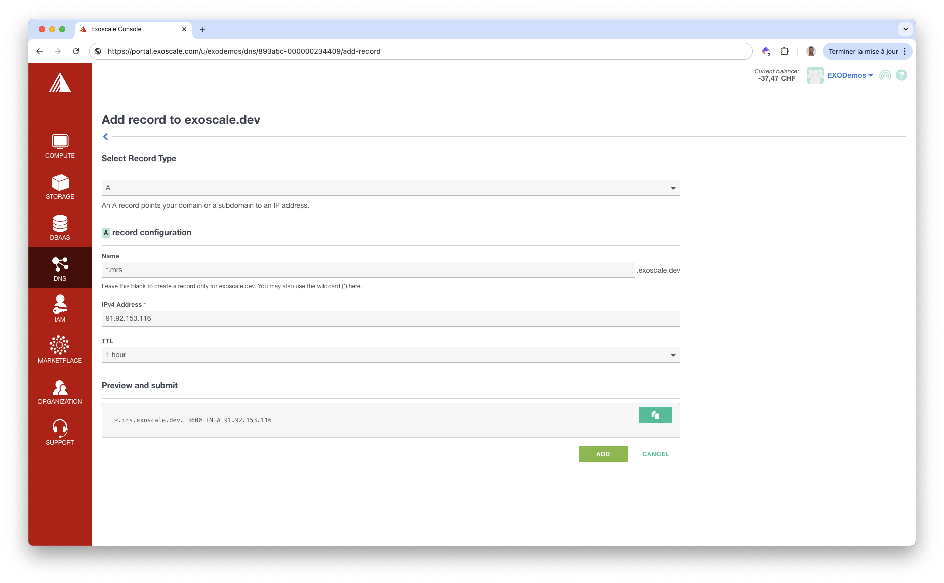 DNS setup