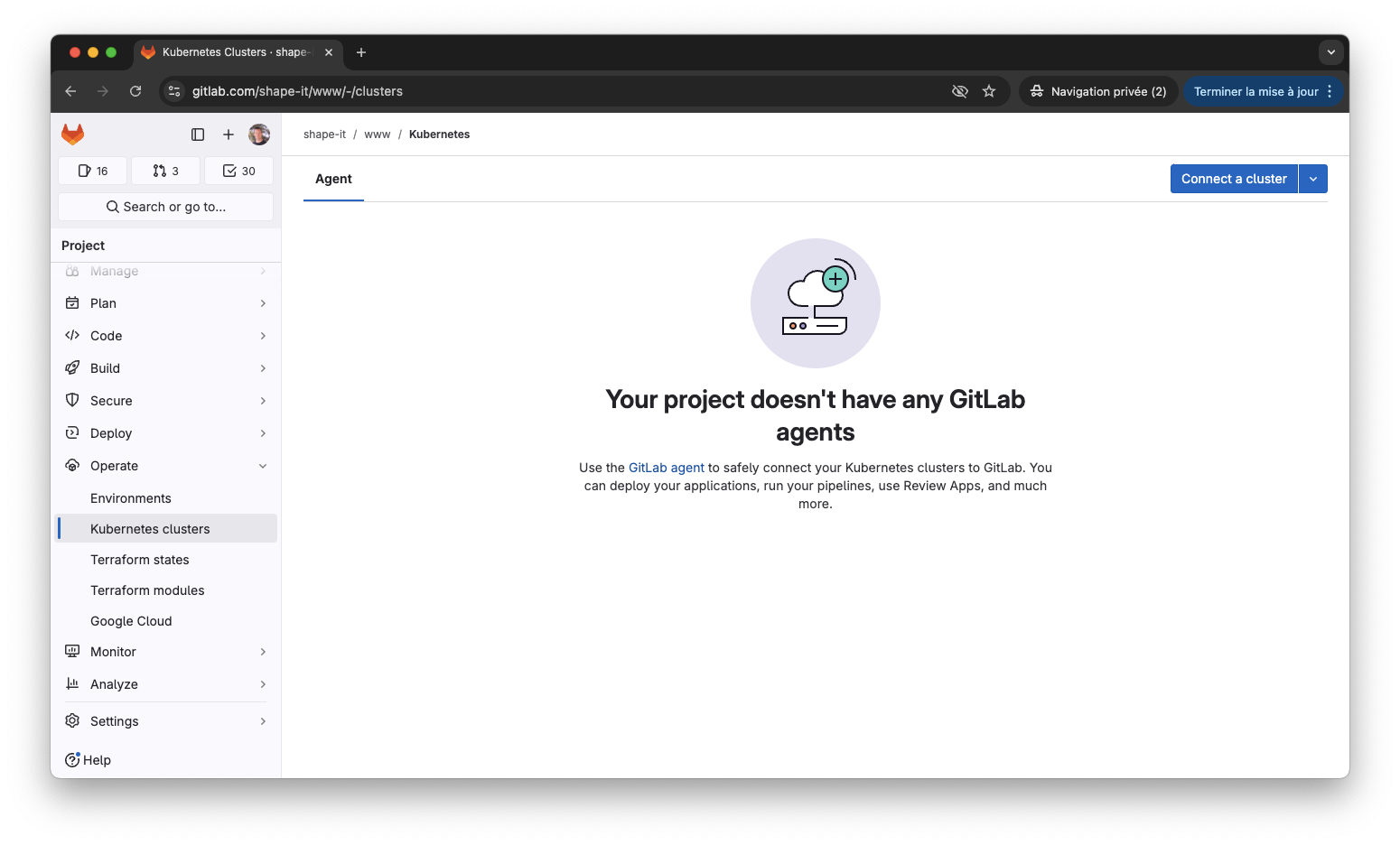 GitLab agent